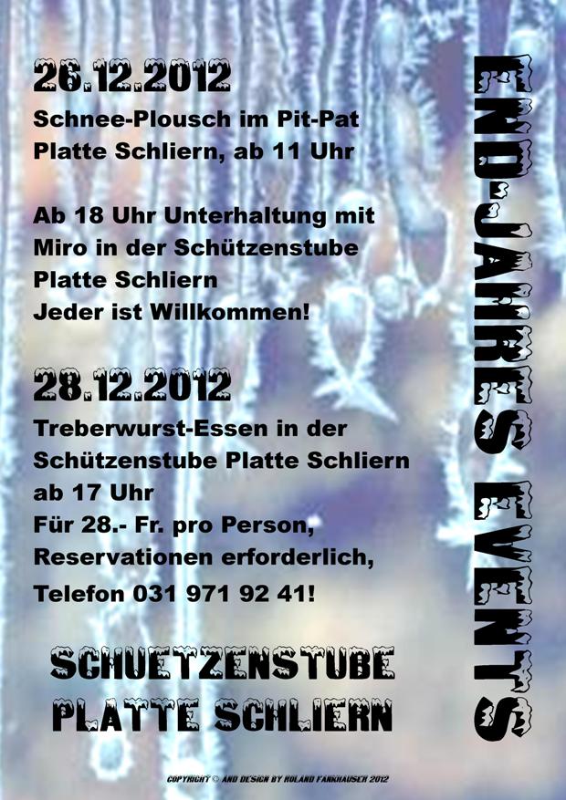 End-Jahres Events in der Sch&uuml;tzenstube Platte